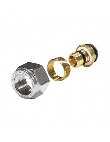 Adattatore tubo multistrato cromo 16x1/2