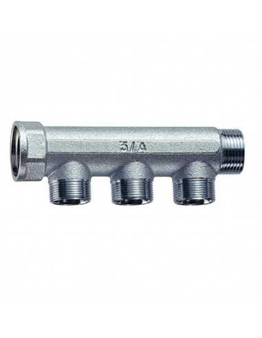 Collettore con 3 attacchi MF d. 3/4"x1/2"