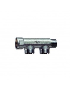 Collettore con 2 attacchi MF d. 1"x1/2"
