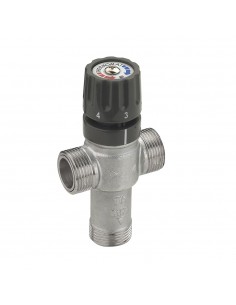 MISCELATORE TERMOSTATICO PER SOLARE 3/4 M CON BOCCHETTONI