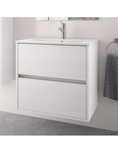 Composizione noja 70 bianco lucido con specchio...