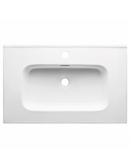 Composizione noja 70 bianco lucido con specchio e luce