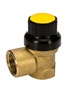 VALVOLA SICUREZZA 1/2"FX3/4" F 6 BAR X IMP. SOLARI TERMICI