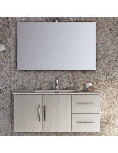 COMPOSIZIONE SIMONA CM L.100 INT. 2A2C BIANCO ROCK C/LAVABO IN CERAMICA