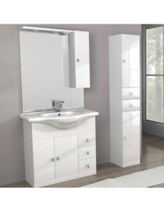 COMPOSIZIONE CLARA CM L.105 INT. 3A3C BIANCO C/PENSILE DX