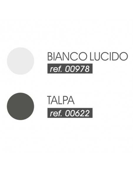 Collezione Giulia 80 mobile con finitura bianco lucido, specchio LED