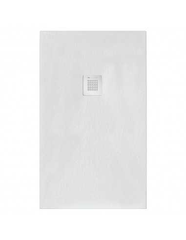 Piatto doccia Serenity Bianco 80x100 Eff.Pietra Ultra Flat h.da2,4 a 3cm Resist. Antibatt.