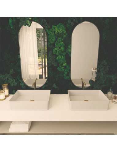 Lavabo da appoggio Emotion Bianco Puro finitura liscia 56X37Xh.130