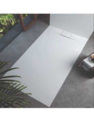 Piatto Doccia QUARE Radiance 120x80X3,0 Grigio Seta con griglia e piletta