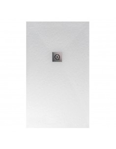 PIATTO DOCCIA QUARE RELIEF PLUs 160x90x3 BIANCO PURO CON GRIGLIA E PILETTA 2
