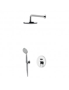 Miscelatore meccanico completo di deviatore e doccetta con soffione ABS Ø 200 mm