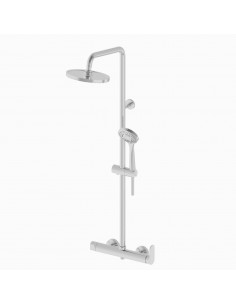 Miscelatore esterno doccia, completo di colonna doccia con soffione Ø 200 mm, ispezionabile e anticalcare con doccetta monoget