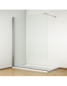Box doccia a parete Elegance Walk-in con profilo cromato