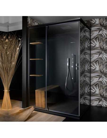 Zen Hammam angolo SX 140x100 NERO