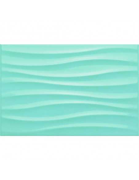 Rivestimento Energy Turchese Struttura Marea 3D 25x38