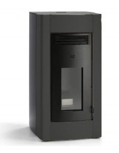 TERMOSTUFA A PELLET MODELLO ALFA 20 KW VENTILATA NERO
