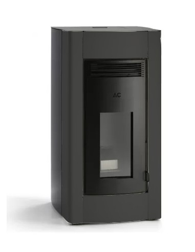 TERMOSTUFA A PELLET MODELLO ALFA 20 KW VENTILATA NERO